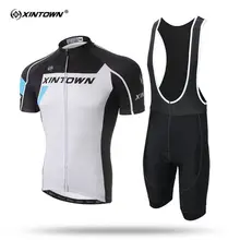 XINTOWN White Short Sleeve Cycling Jersey Set Simple MTB Bike Clothing Summer Bicycle Jerseys For Men Maillot Ropa Ciclismo