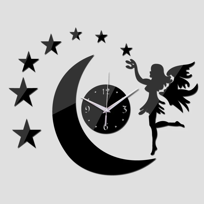 new fashion diy wall clock acrylic material wall sticker modern living room watch home decoration quartz wall clocks 