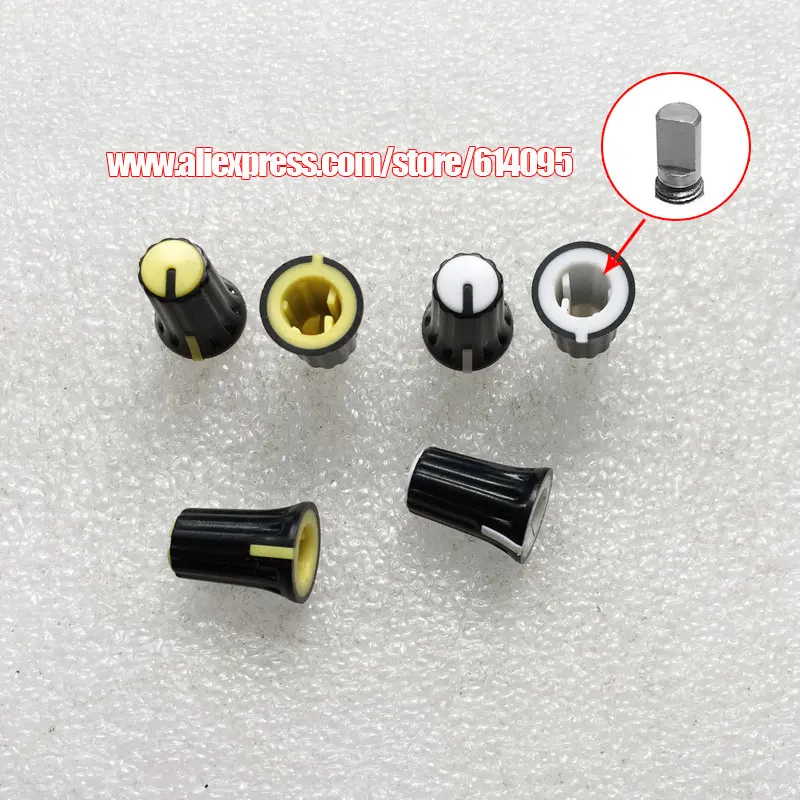 90 degree indication rotary potentiometer plastic knob cap Mixer disc player equalizer half shaft knob 16.5mm*12mm 40pcs