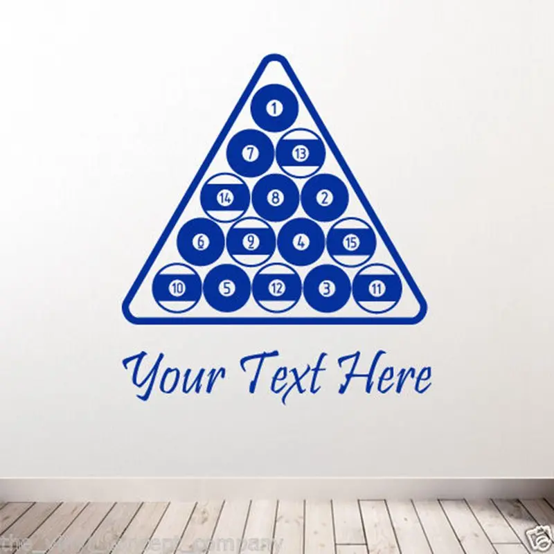 DCTAL Billiards Sticker Snooker Decal Posters Vinyl Fit Wall Decals