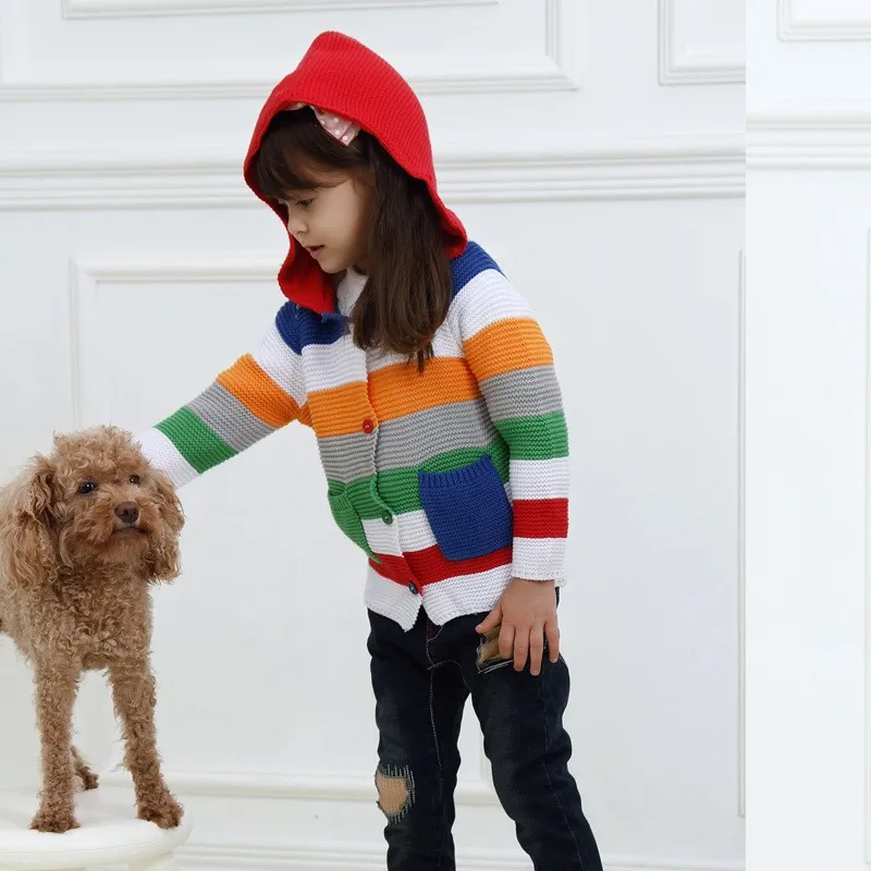MamaLove/ осенне-зимний свитер с длинными рукавами для девочек кардиган, Детская верхняя одежда для девочек, теплая верхняя одежда для детей от 2 до 10 лет, свитера