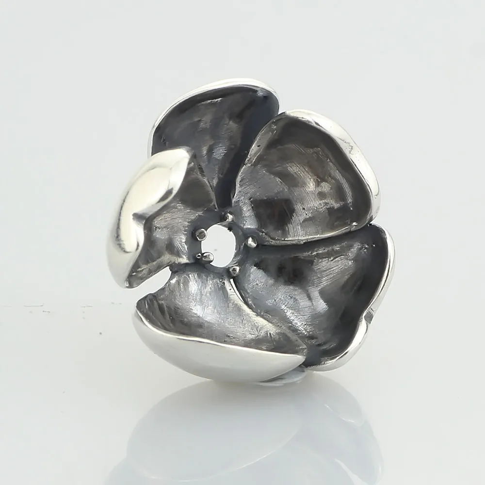 Подлинное ожерелье с подвеской в виде цветка из стерлингового серебра 925 пробы Подходит для европейских троллей 3,0 мм браслет и ожерелье ювелирные изделия
