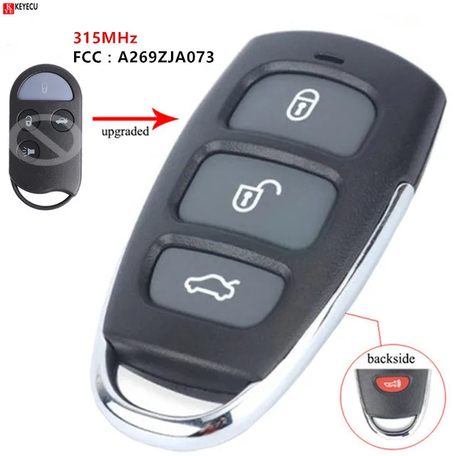 KEYECU Replacement Remote Key Fob For Nissan 300ZX, Infiniti G20/J30/Q45 - Black, With Immobilizer (A269ZJA073)