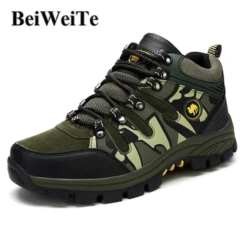 

Men's Camouflage Hiking Shoes Plus Fur Warm Outdoor Sneakers For Men Camel Style Spring Tourism Trekking Hunting Climbing Shoes