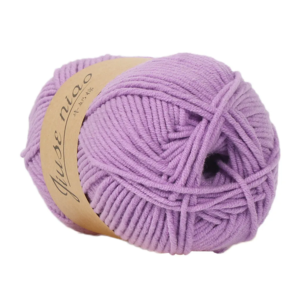 Пряжа для вязания крючком, хлопок, не сужающийся книзу цветной ручной вязки, молочный хлопок, вязаная крючком, шерсть, свитер шарф, laine tricoter - Цвет: J
