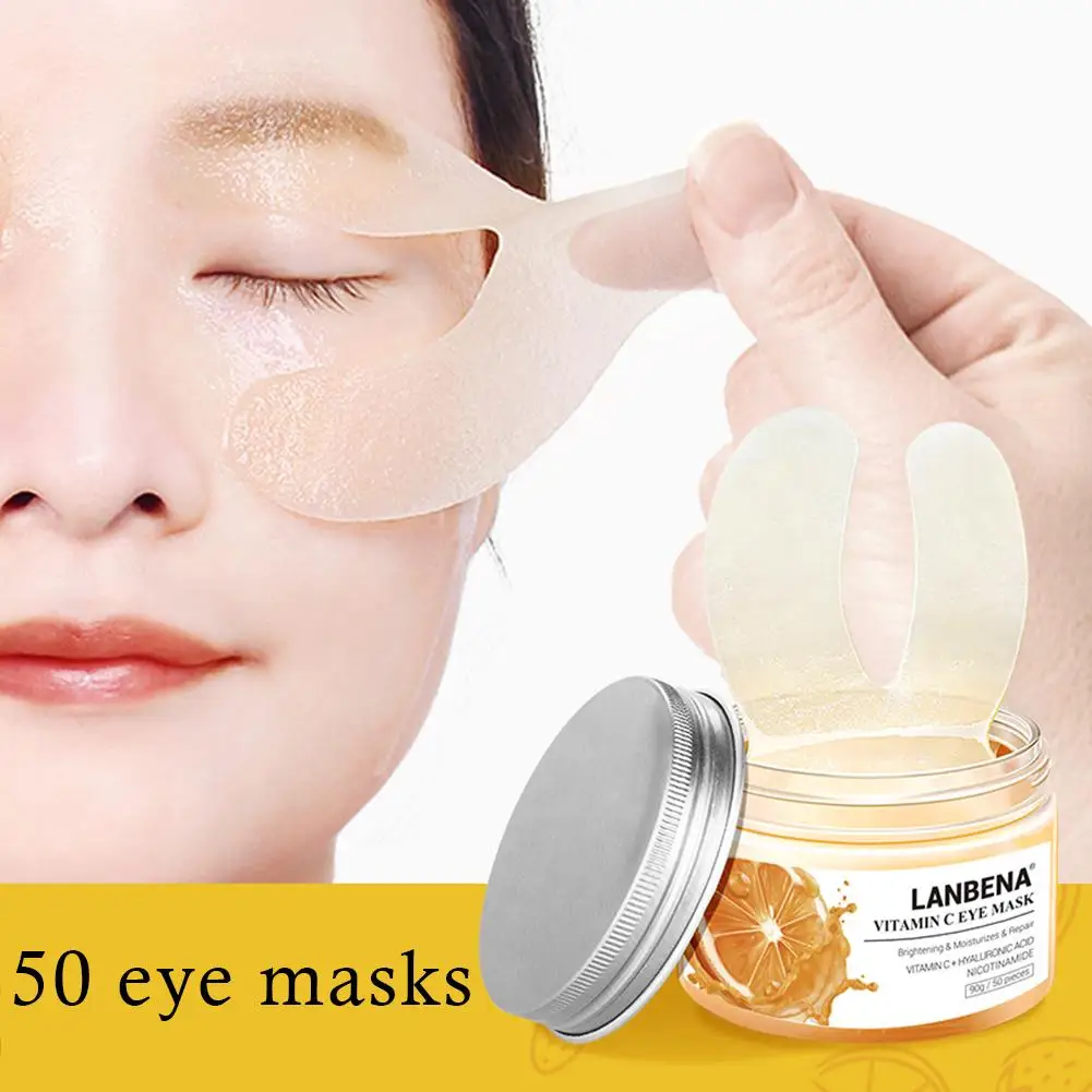

Hyaluronic Acid Eye Mask VC Eye Patch Face Eye Care Remove Dark Circle Puffiness Ageless Lifting Firming Skin Care 50pcs 40P