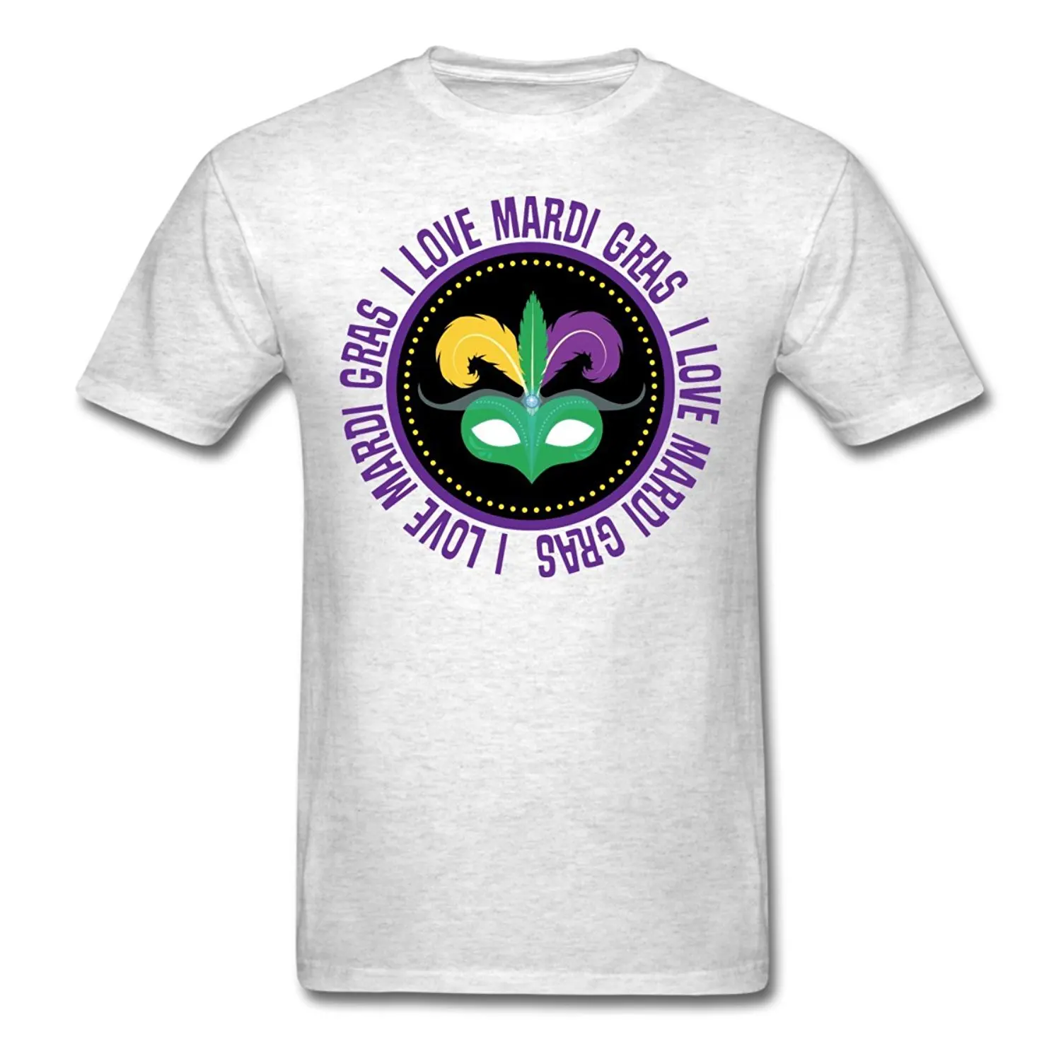 I Love Mardi Gras Funny Slogan Men's T Shirt Funny O Neck T Shirt 2018 Fashion Men Top Tee New T