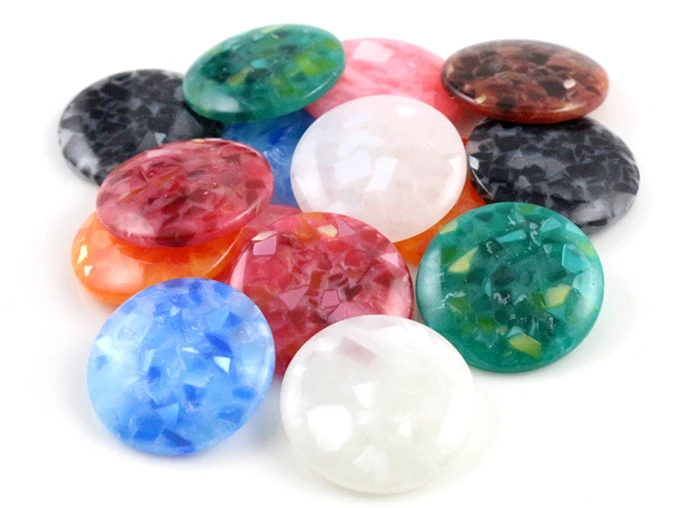 

New Fashion 10pcs 25mm Mix Color Artificial shells Flat Back Resin Cabochons Cameo G5-36