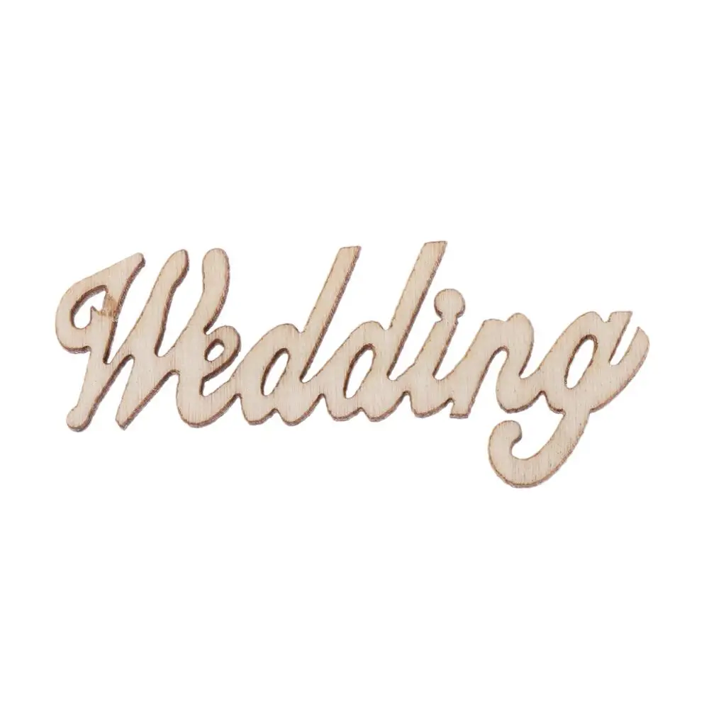 

15Pcs Wooden Wedding Table Confetti Scatter Vintage Rustic Party Decor Craft Scrapbook Decorations