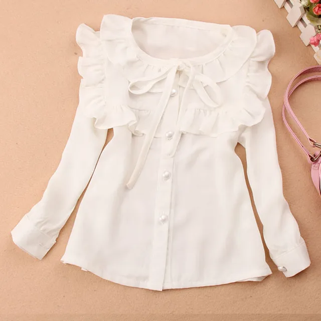 Baby children's clothing spring big kids clothes long sleeve chiffon