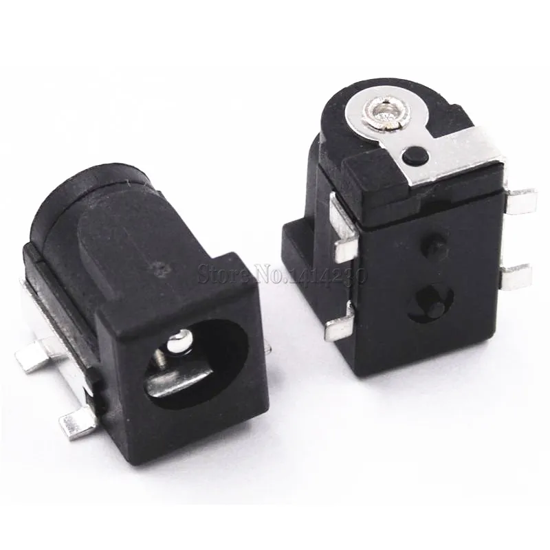 DC 005 de 10 piezas para fuente de alimentación de conector de montaje en Panel, adaptador de enchufe de 2,5mm, x 2,5mm, SMT, 4 pines|Conectores| - AliExpress