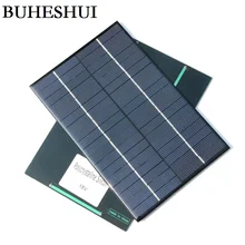 BUHESHUI 4 2W 18V Small Solar Panel Polycrystalline Silicon Solar Cells DIY Solar Module For 12V