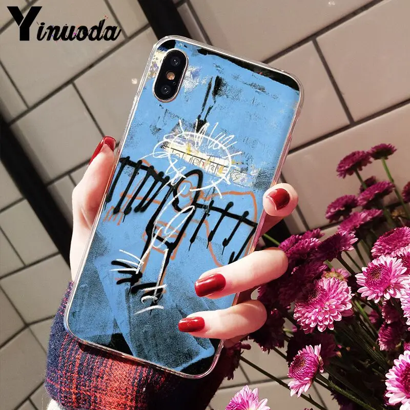 Yinuoda Jean Michel Basquiat Art Graffiti Smart Cover прозрачный мягкий чехол для телефона для iPhone 8 7 6 6S Plus X XS MAX 5 5S SE XR - Цвет: A16