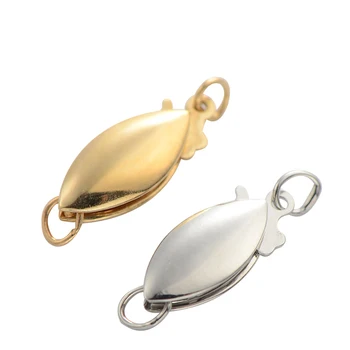 

14K pure gold fish hooks, polished surface, pearl necklace, bracelet, K yellow DIY jewelry accessories, simple accessories