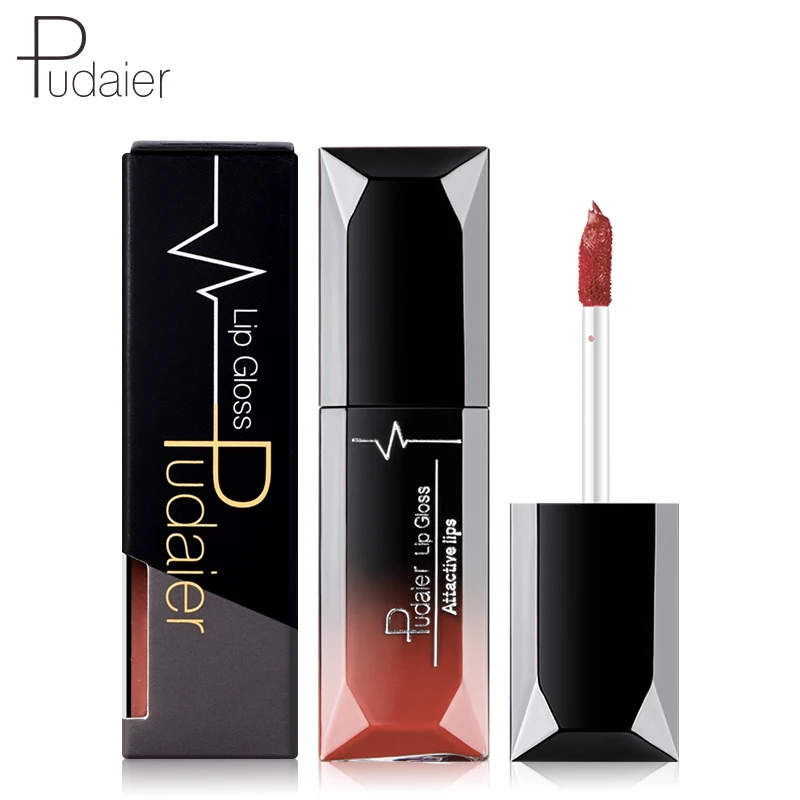 PUDAIER Lip Gloss Sexy Lipstick Metallic Lipgloss new Long Lasting Tattoo Pigment Matte Liquid Makeup Lips | Красота и здоровье
