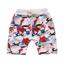 Свободные шорты с рисунком для мальчиков от 1 до 4 лет летняя детская пляжная одежда брюки с человеком-пауком для мальчиков детские спортивные шорты с персонажами из мультфильмов для мальчиков