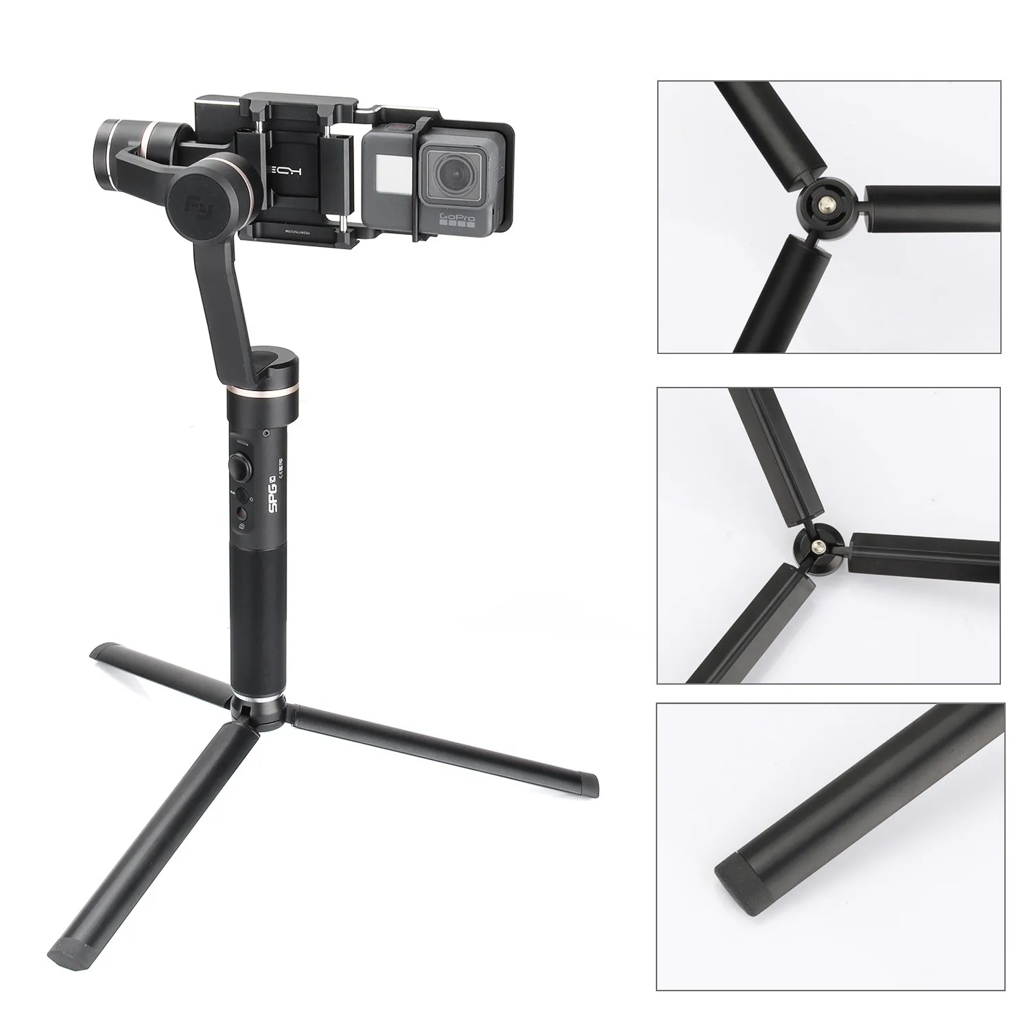 

EACHSHOT Aluminum Mini Tripod Monopod Stand Extend Extension Stick Aluminum Zhiyun Crane V2 Smooth Q Phone Gimbal Stabilizer