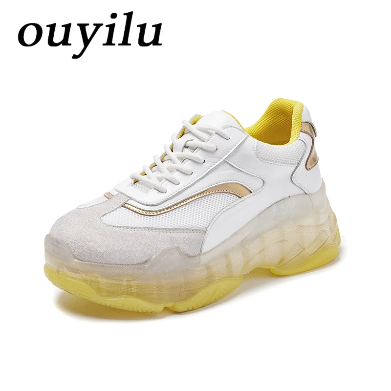 

2019 OUYILU Reticulated Sneakers Women Running Shoes Loopschoenen crossover strap Ladies sneakers shoes Walking Shoes Breathable