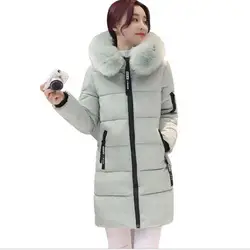 Куртка осень-зима 2017, женская обувь Мужские парки для Для женщин толстые теплые стеганые куртки и пальто с капюшоном большой Искусственный