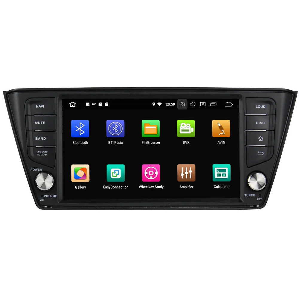 Sale 8" Octa Core 4G Android 8.1 4GB RAM 64GB ROM RDS BT Car DVD Player Radio Stereo Head Unit GPS Glonass For Skoda Fabia 2015-2017 1