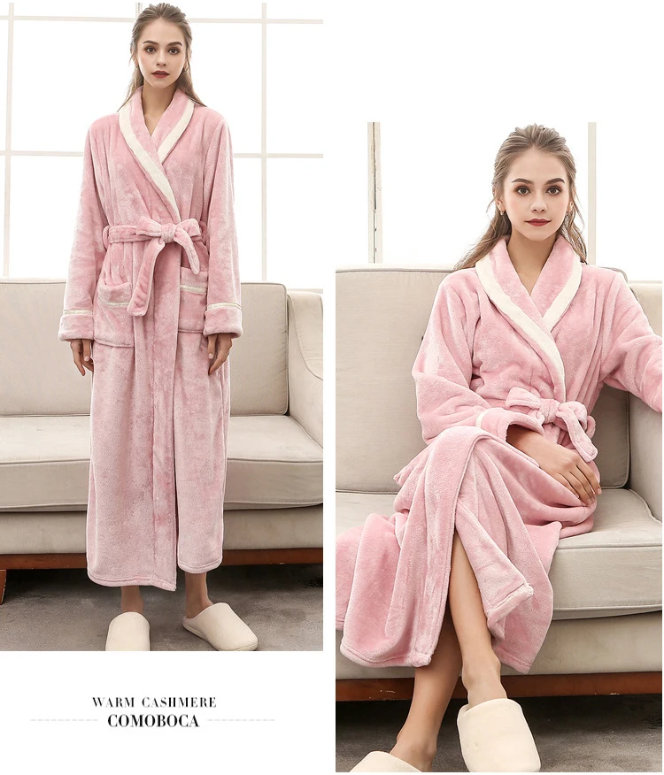 Women's Robe Warm Sexy Winte Bathrobe Women Cotton Robe Women's Bathrobe Dressing Gowns For Women Home Gowns Sleepwear Clothes 24