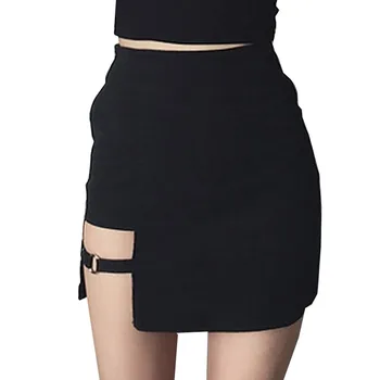 

Sexy Women's Skirts Mini Asymmetrical Black High Waist Female Skirt Design Ladies Personality Party Club Sequin Skirt
