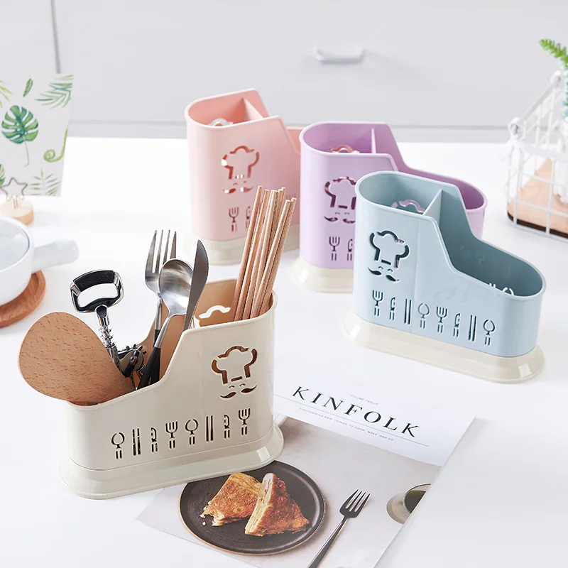 Kitchen chopstick holder plastic drain chopstick storage rack Household
