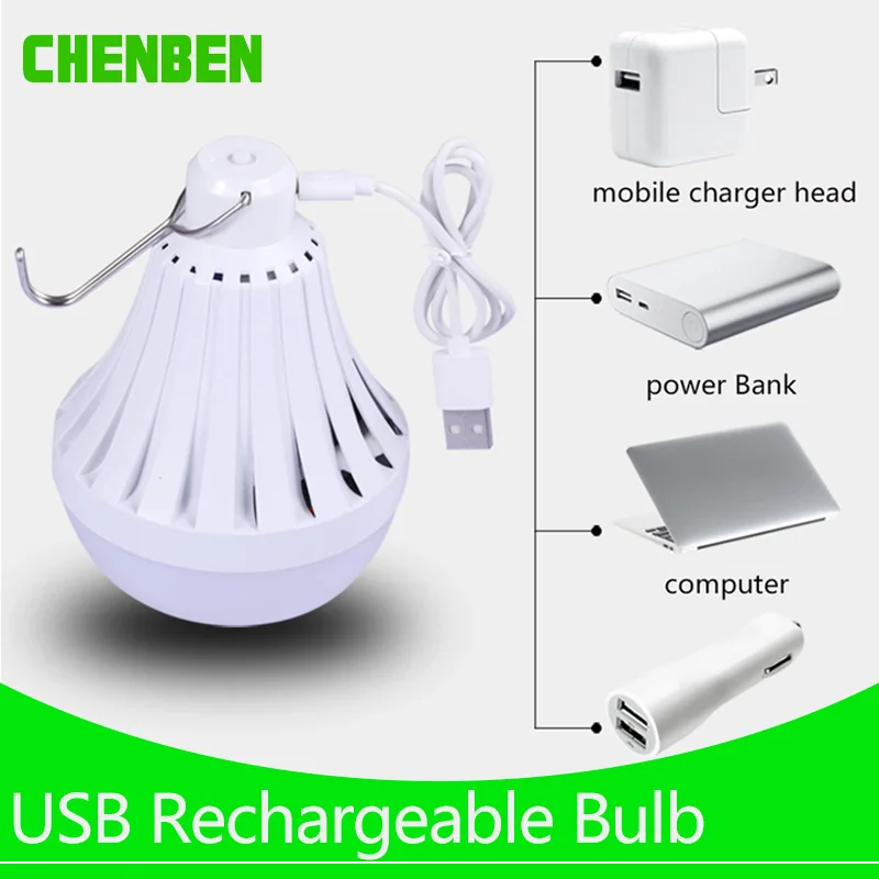 

LED Light Bulb E27 USB Rechargeable Led Lamp 220V 12W 20W 30W E27 Emergency Energy Saving Leds Bulbs Lights for Outdoor Camp