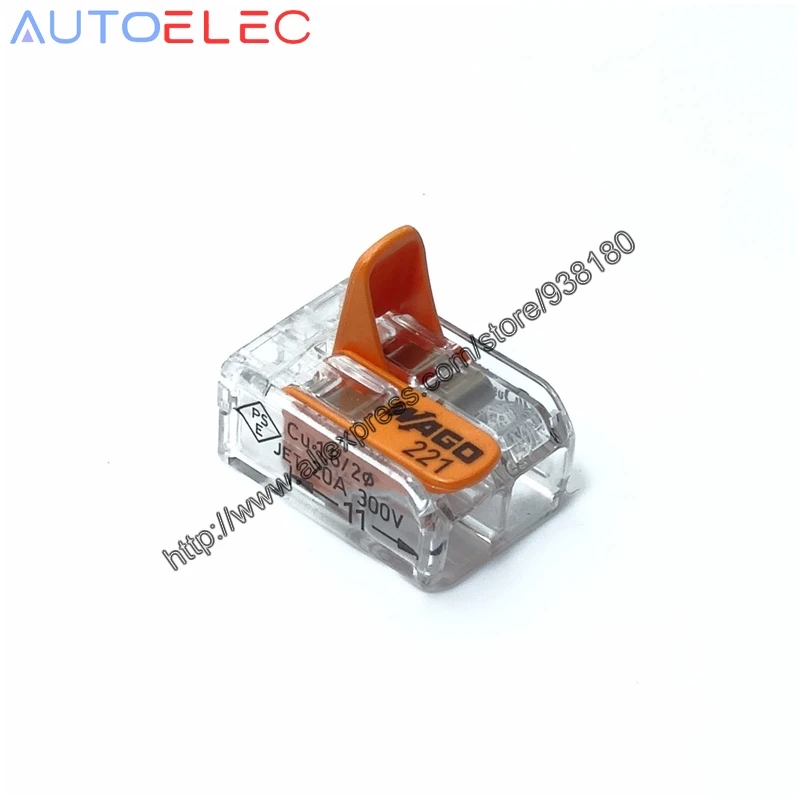 

100pcs/lot 221-412 Original WAGO connector, led splice, COMPACT Splicing Connectors; 2-conductor connector; 100% Original WAGO