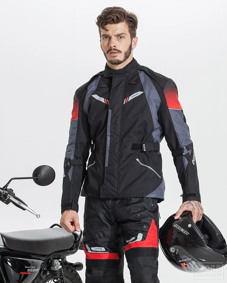 DUHAN Мужская мотоциклетная куртка Moto Touring одежда осень-зима костюм водонепроницаемый морозостойкий мотоциклетный штаны набор защитное снаряжение