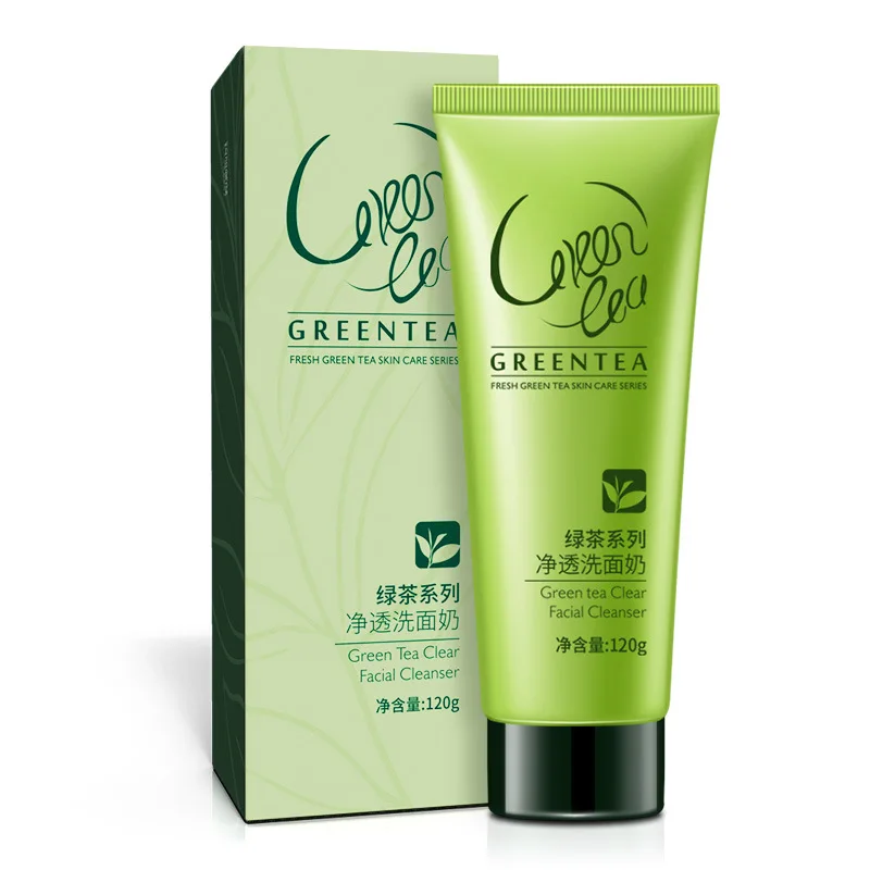 Green tea Facial Cleanser Plant Extract Facial Cleansing Rich Foaming Face Cleanser Moisturizing