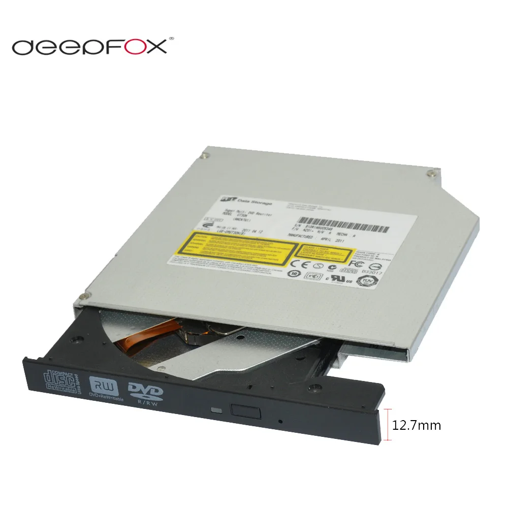 Deepfox Superdrive 12,7 мм DVD CD RW горелка Писатель Внутренний SATA Оптический привод ноутбук привод DVD горелка Писатель с панелью