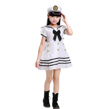 Sukienka do tańca dla dzieci dla dziewczynek mundury marynarki taniec nowoczesny kostiumy dla dzieci odzież sceniczna dziewczyny tanie i dobre opinie Harcerstwa mundury 160001 XiuLou Poliester Suknem