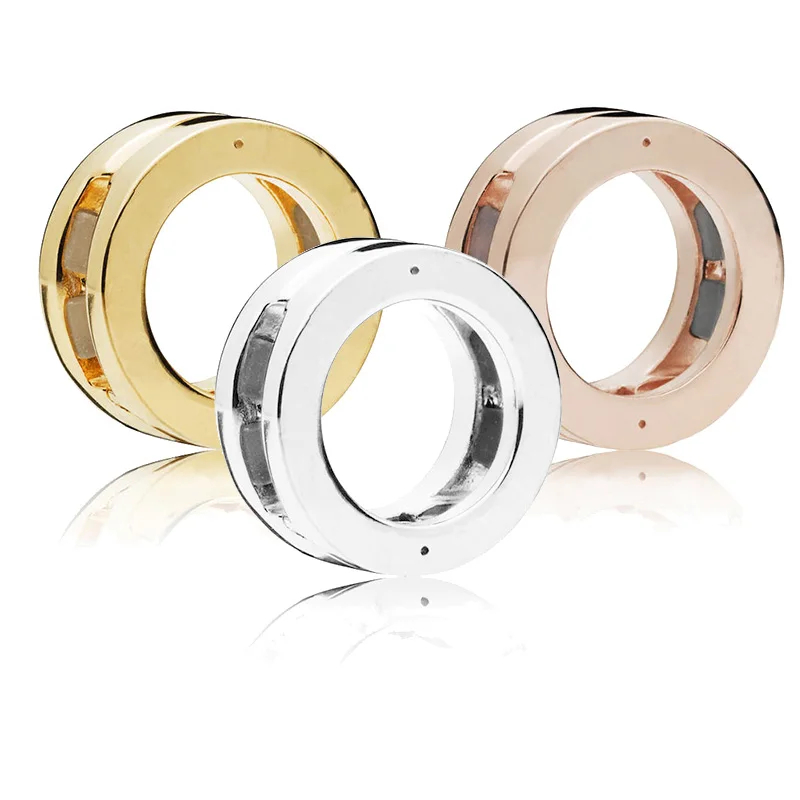 

925 Sterling Silver Beads Reflexion Logo Round Clip Beads for Jewelry Making fit Original Pandora Bracelets Women DIY Jewelry