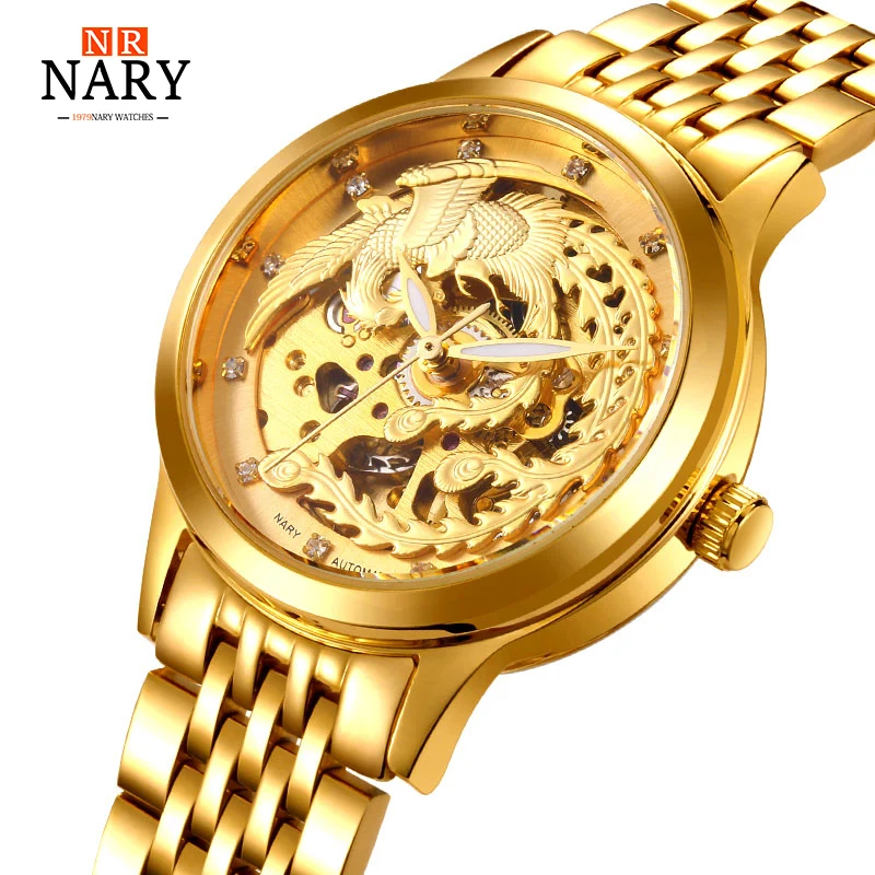 Top Luxury Brand Nary Watch Chinese Style Phoenix Watch Women Watches Luxury Gold Stainless