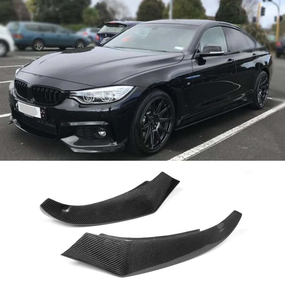 

Carbon Fiber Auto Front Lip Splitter Flaps for BMW 4 Series F32 F33 435i M Sport Coupe Convertible 2-Door 2014-2016 car styling