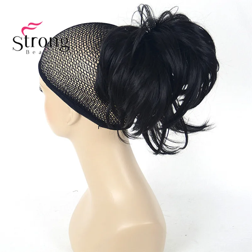 StrongBeauty, 12 дюймов, на заколках, конский хвост, волосы для наращивания, толстая челюсть, коготь на синтетических волосах, конский хвост, цвет на выбор - Цвет: #1