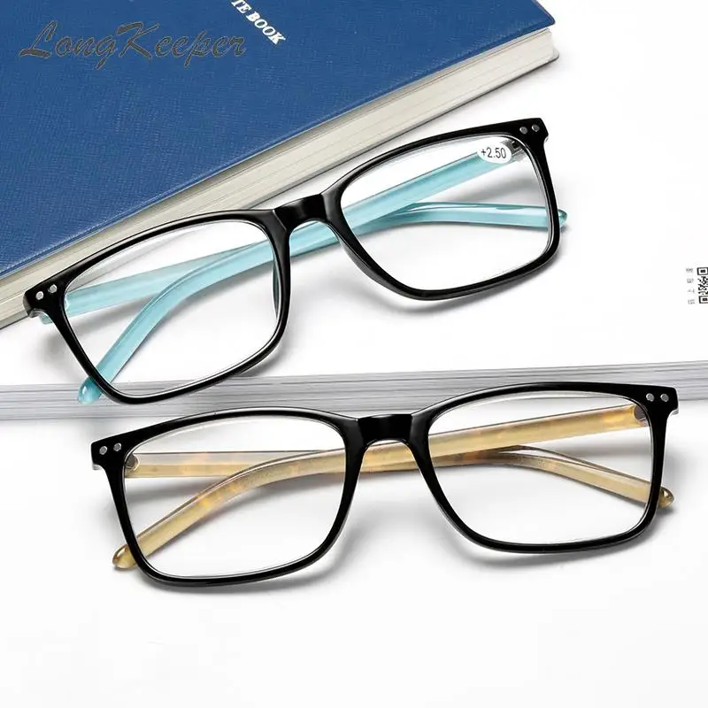 

Fashion Rectangle Hyperopia Reading Glasses Men Women Presbyopic Black Reader Glasses Eyewear Glass 1.0 1.5 2.0 2.5 3.0 3.5 4.0