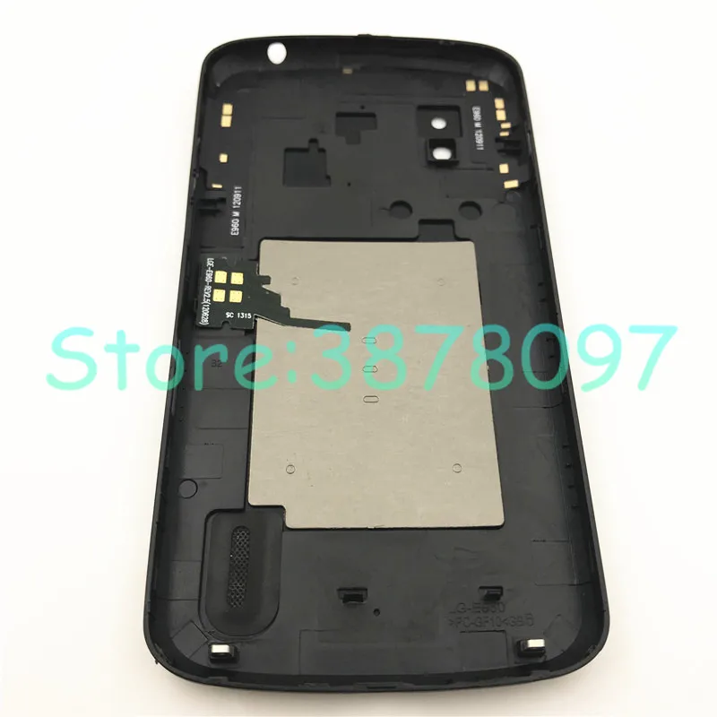 10 шт./лот Батарея Стекло дверь задняя крышка Корпус+ антенной NFC для LG Nexus 4 E960 сзади Стекло Батарея обложка+ с логотипом