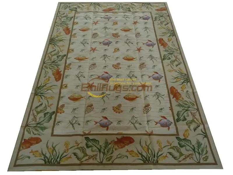 

Old Hand-made Traditional Wool Needle-point Carpet Hand-stitched Carpet For Carpets Living Room Natural Sheep Wool