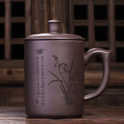 Tanie JIA GUI LUO 550 ML kubki do herbaty fioletowy gliny Pu er prezenty dla nauczycieli uznanie kubek kubek świąteczny kubek świąteczny s I027