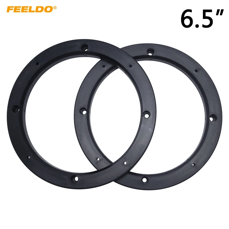 

FEELDO 1pair 6.5" Universal Car Stereo Audio Solid Speaker Spacer Adapter Hold Refitting Mat for All Cars Anti-Slip Mat