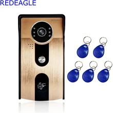 REDEAGLE домашний беспроводной Wifi сетевой видео дверной звонок Домофон камера с радиометка карты доступа Поддержка Android iOS