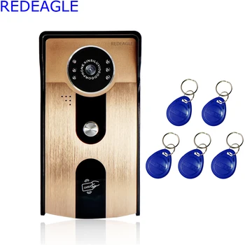 

REDEAGLE Home Wireless Wifi Network Video Doorbell Doorphone Intercome Camera with RFID Access Card Support Android iOS