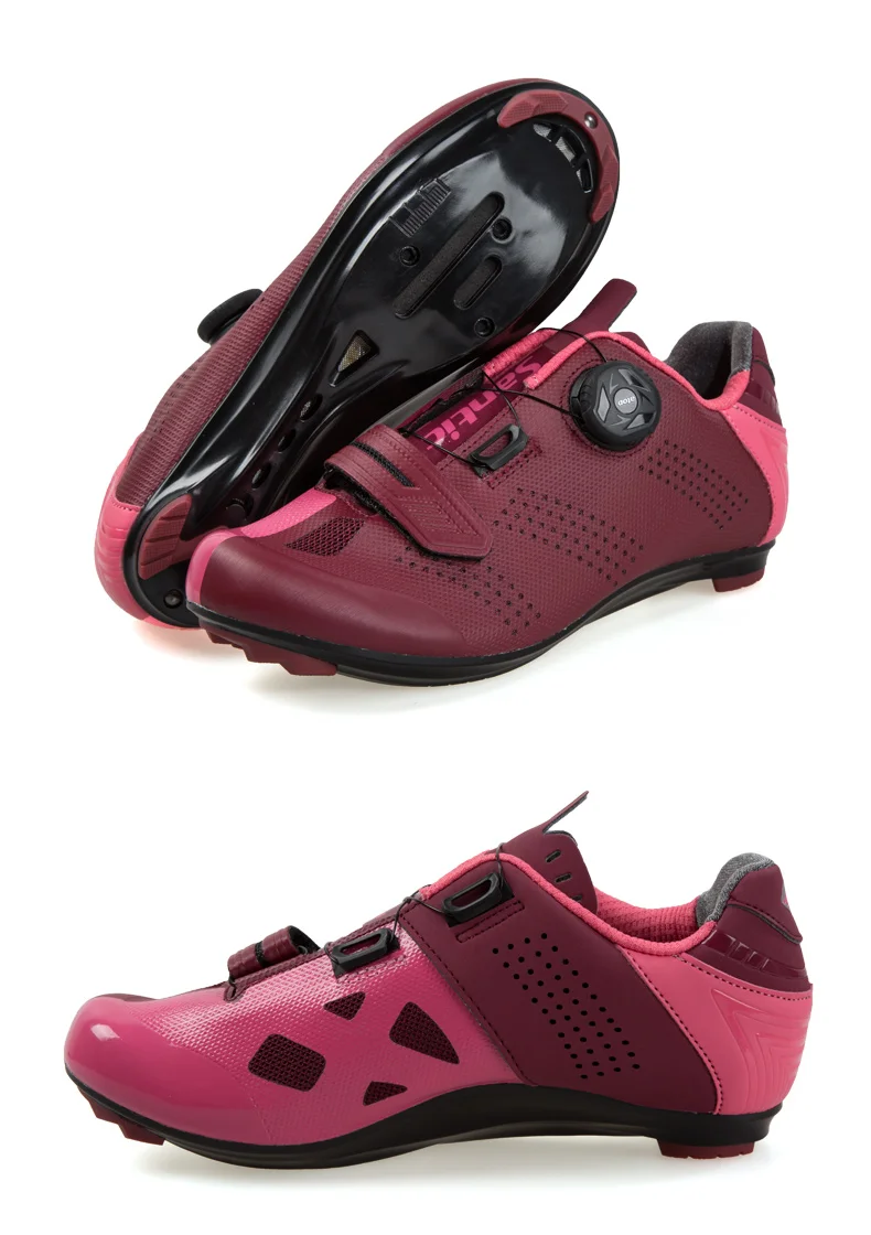 Santic/Женская обувь для шоссейного велоспорта; обувь с замком для шоссейного велосипеда; велосипедная обувь с нейлоновой подошвой для мужчин и женщин