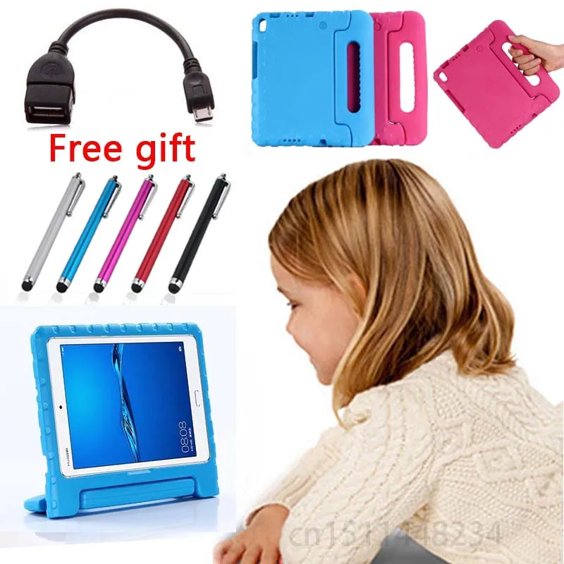 

For Lenovo TAB 4 8 Plus TB-8704N TB-8704F case child shockproof EVA Silicone Cover For Lenovo Tab4 8 Plus Tablet Case Blue, Rose