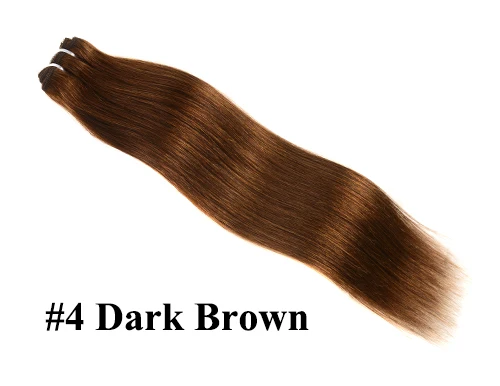 Showcoco 8 шт. набор волос для наращивания Remy человеческие волосы для наращивания на заколках корейские волосы на заколках шелковистые прямые волосы на заколках - Цвет: Color4