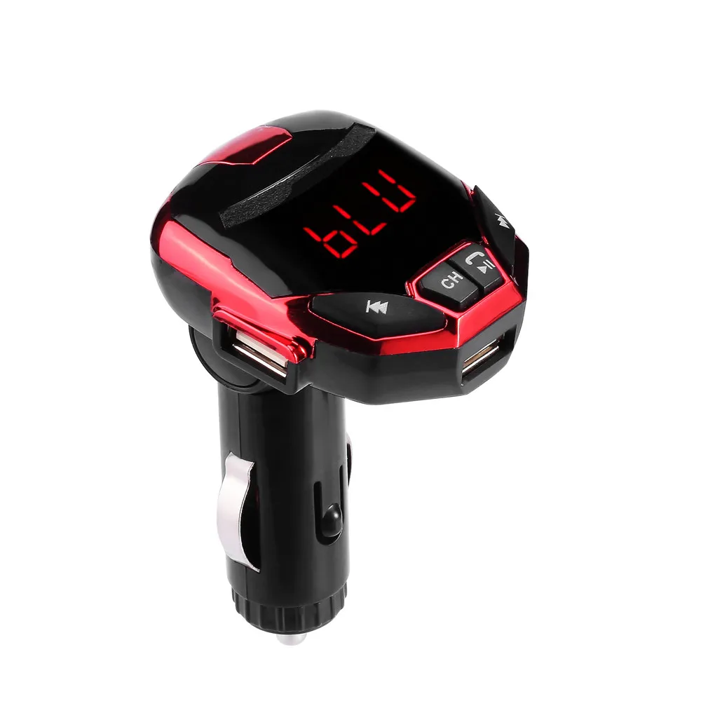 Bluetooth автомобильный комплект беспроводной fm-передатчик громкой связи Быстрая зарядка двойной USB зарядное устройство ЖК FM Автомобильный mp3 плеер YJJ1