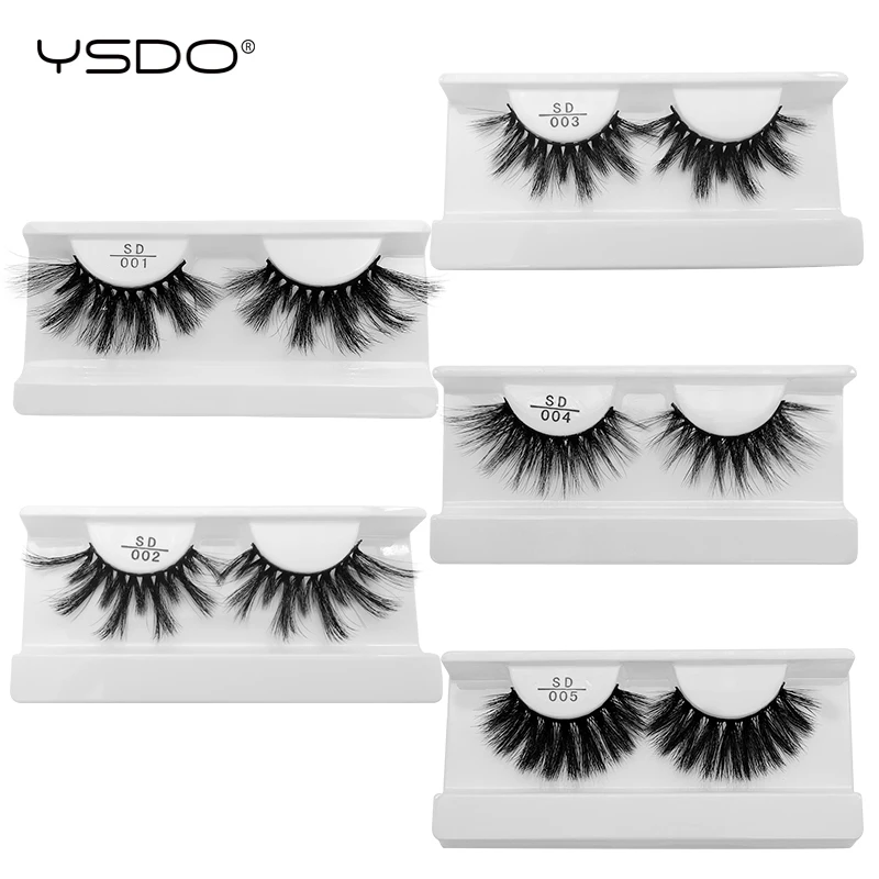 

YSDO 25mm eyelashes hand made makeup 3d mink lashes 1 pair mink eyelashes faux cils natural long false eyelashes cilios lashes