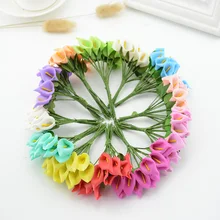 144 шт Искусственные цветы к Рождеству украшения для дома Свадебные аксессуары diy ВЕНОК коробка подарок мини ПЭ пена Калла Скрапбукинг